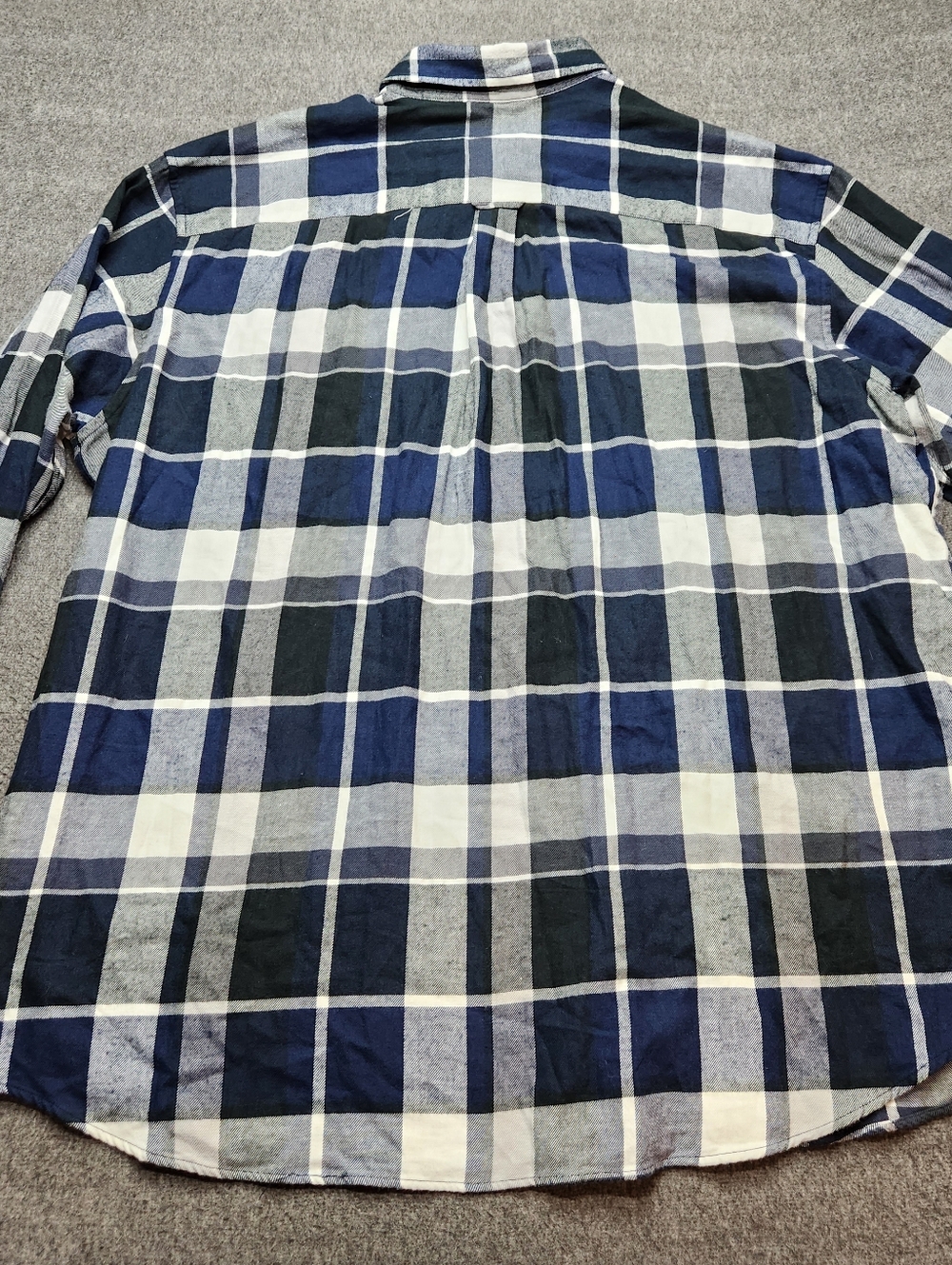 Chaps Performance‎ Flannel Shirt 3XLT Blue Plaid Button Down Big Tall - Picture 6 of 6